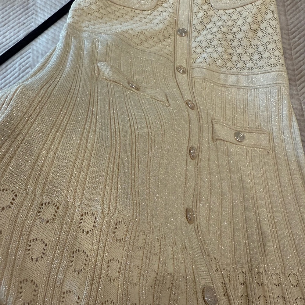 Sandro Beige Button-Down knit dress - Picture 7 of 7